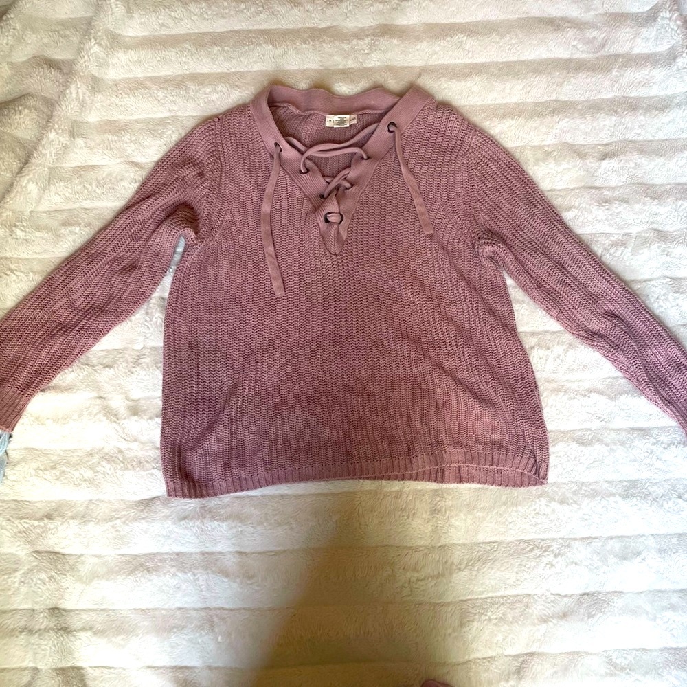 if it were me Mauve Knit Top
